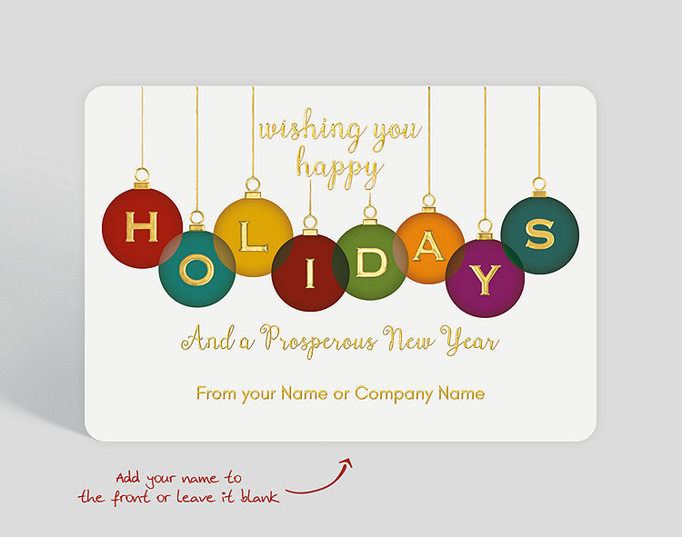 All in a Row Holiday Card - Greeting Cards