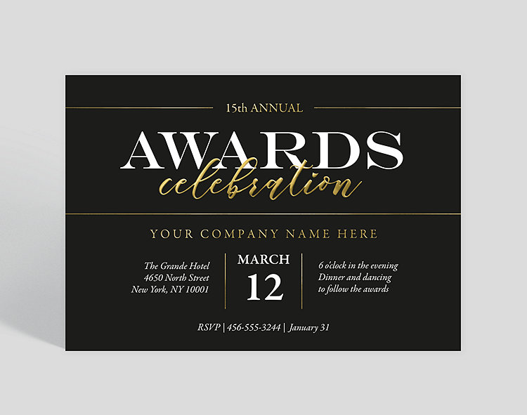 Awards Celebration Corporate Event Invitation - Greeting Cards