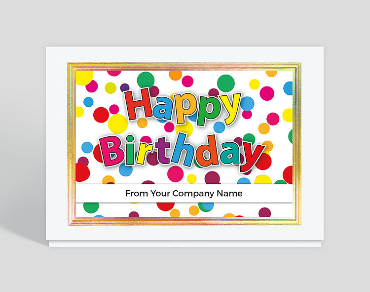 Birthday Dots Birthday Card - Greeting Cards