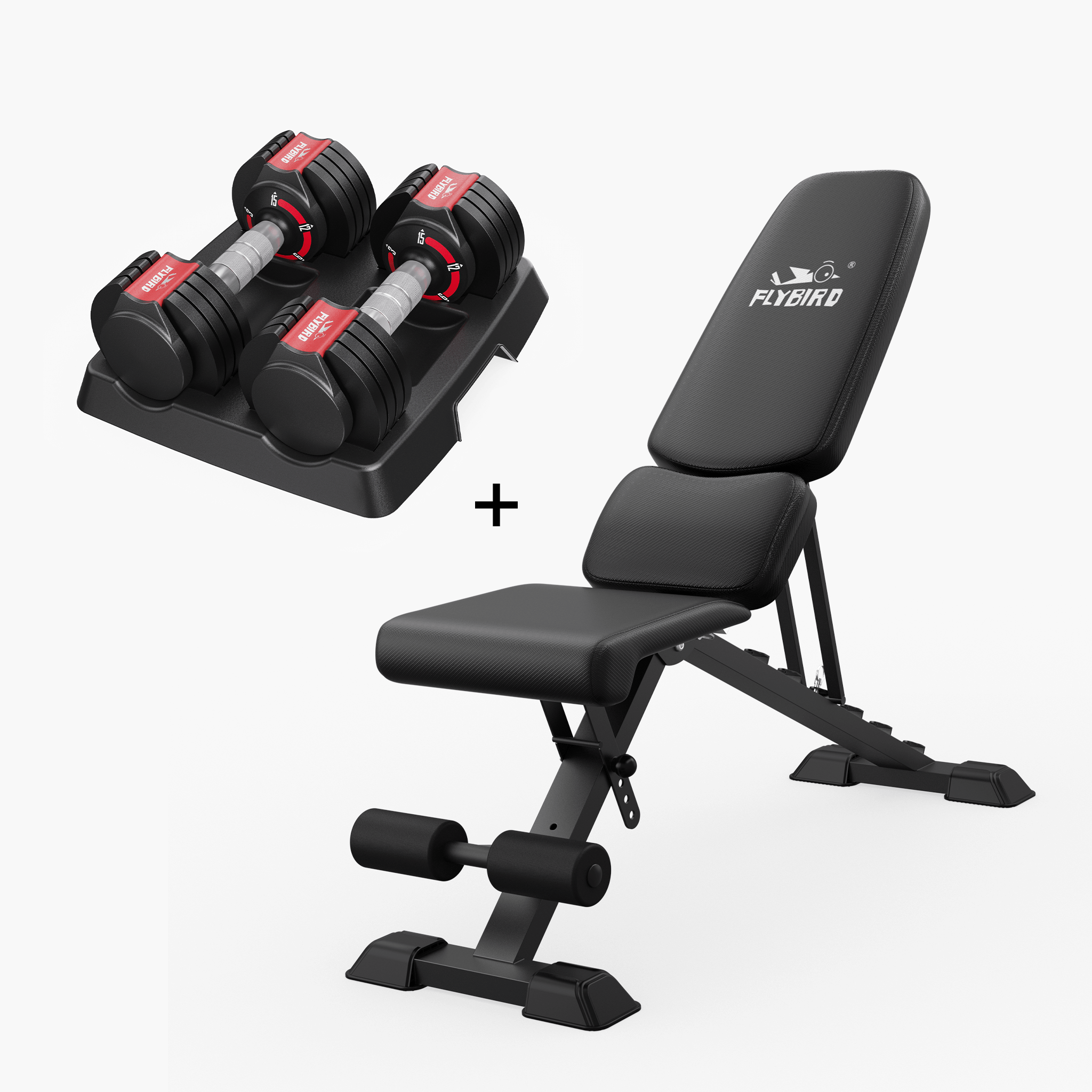 Bundle: Set Of Dumbbells 15 Lbs & Weight Bench WP129