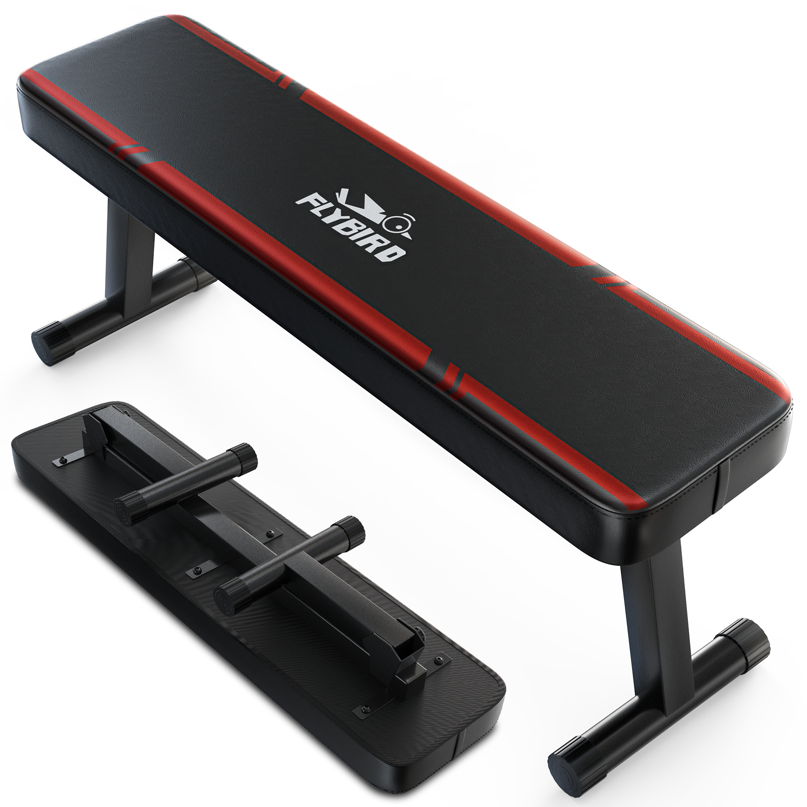 FLYBIRD Flat Weight Bench Foldable 1000 LBS Weight Capacity for Strength Training Bench Press, 45.3 Inches Workout Benches